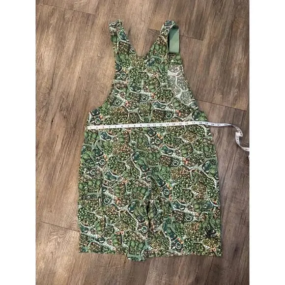DULUTH Trading Co Heirloom Gardening Bib Overalls Shorts Succulent Green Sz M - Picture 6 of 7